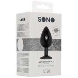 Sono Plug anal silicone SELF MOTION 8 x 4 cm noir